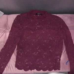 Mesh long sleeve top